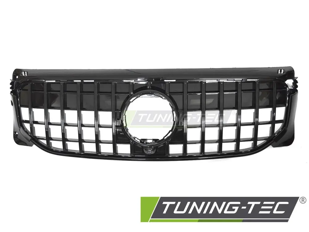 Front Grille Mercedes GLB X247 19-23 GT Style Glossy Black – náhľad 2