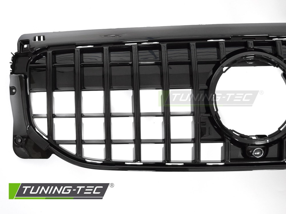 Front Grille Mercedes GLB X247 19-23 GT Style Glossy Black – náhľad 3