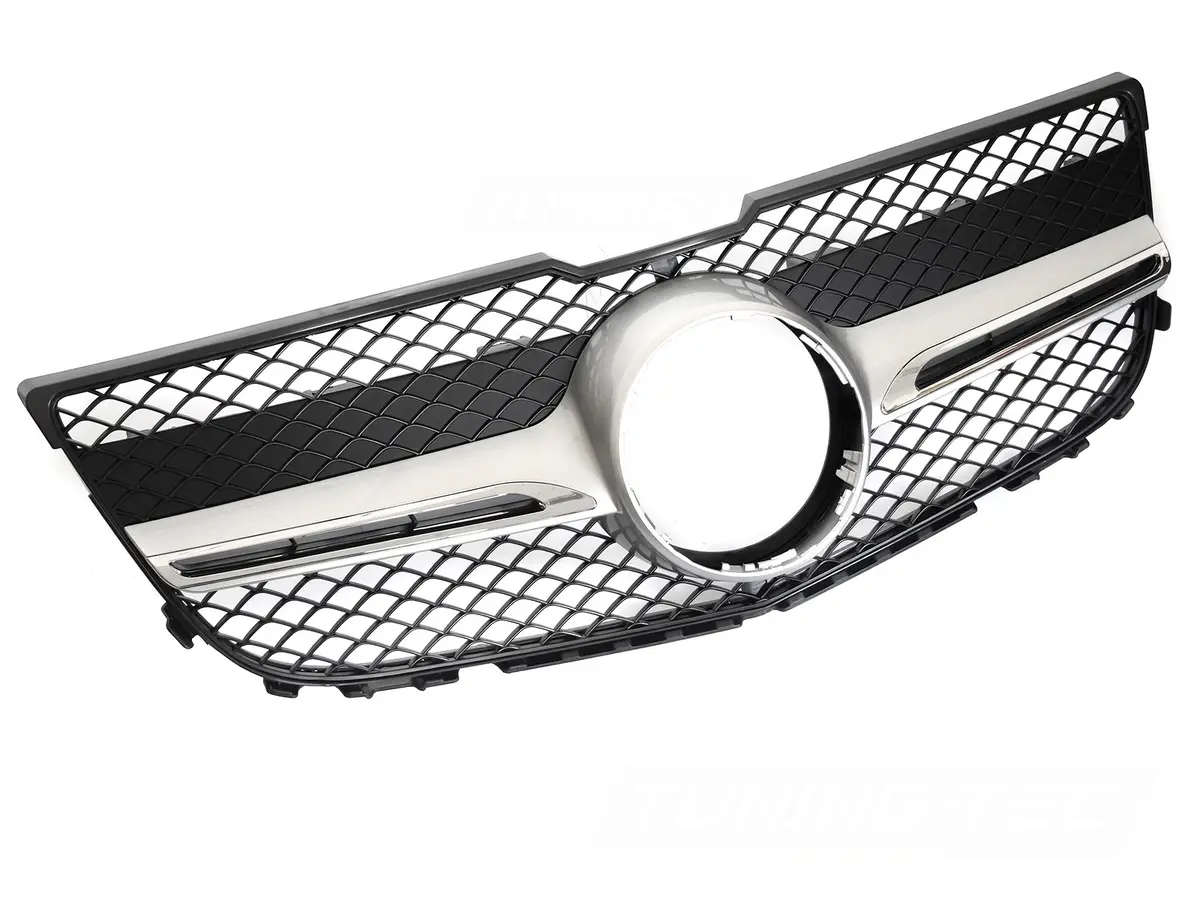 Front Grille Mercedes GLK X204 13-15 GT Style Silver-Chrome