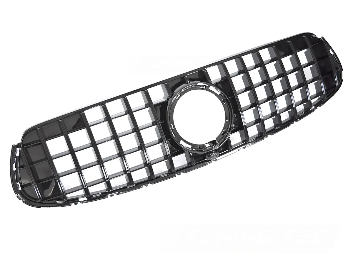 Front Grille Mercedes GLC W253 19-22 GT Style Glossy Black