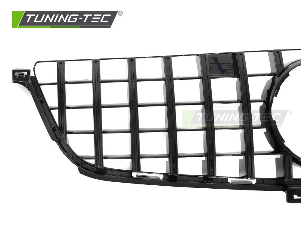 Front Grille Mercedes M-Class W166 11-15 GT Style Glossy Black – náhľad 3