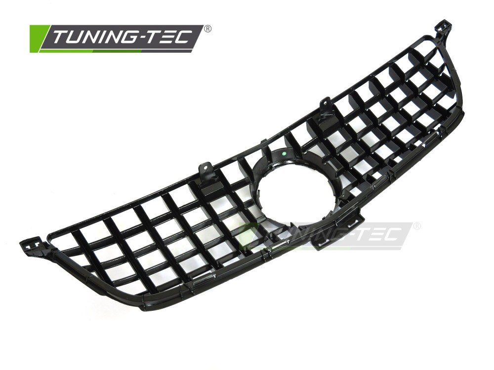 Front Grille Mercedes M-Class W166 11-15 GT Style Glossy Black – náhľad 4