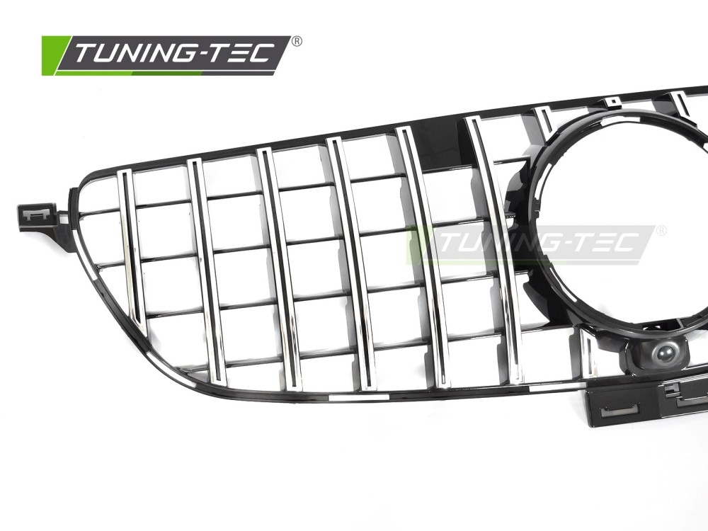 Front Grille Mercedes GLE W166 15-19 GT Style Black Chrome – náhľad 3