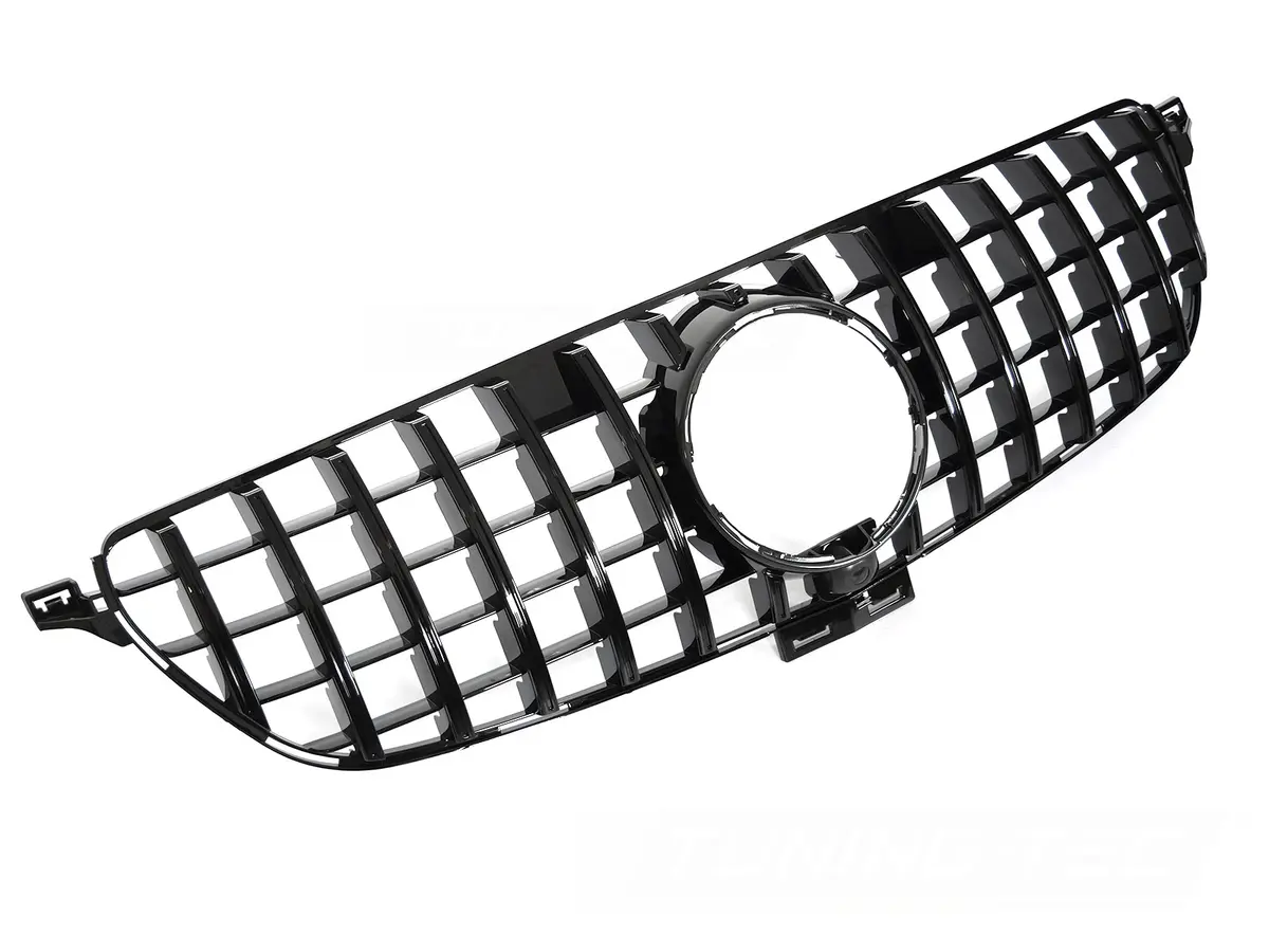 Front Grille Mercedes GLE W166 15-19 GT Style Glossy Black