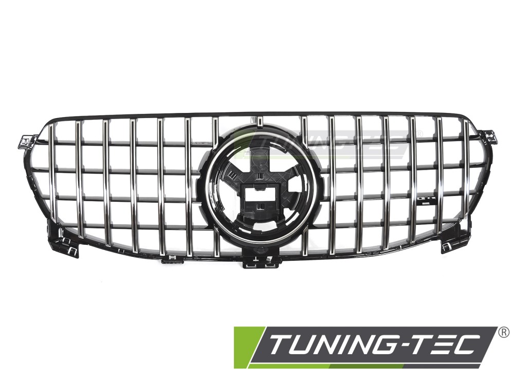 Front Grille Mercedes GLE V167 19-23 GT Style Black-Chrome – náhľad 2