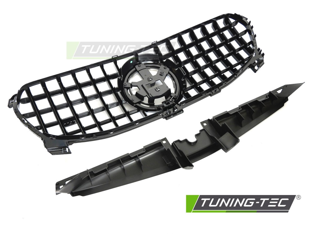 Front Grille Mercedes GLE V167 19-23 GT Style Black-Chrome – náhľad 4
