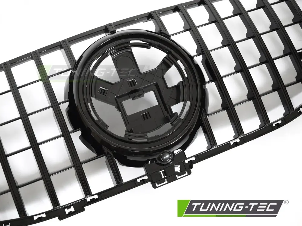 Front Grille Mercedes GLE V167 19-23 GT Style Glossy Black – náhľad 3