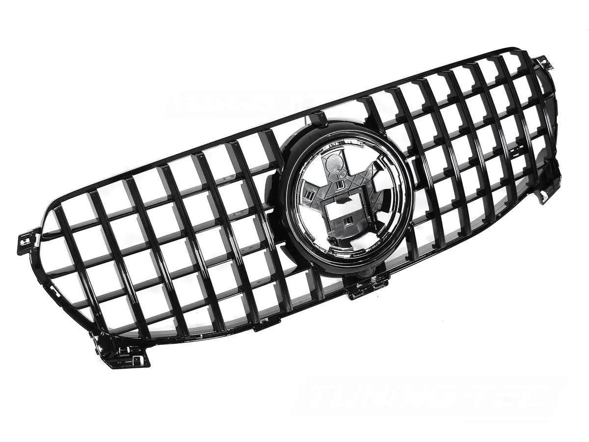 Front Grille Mercedes GLE V167 19-23 GT Style Glossy Black