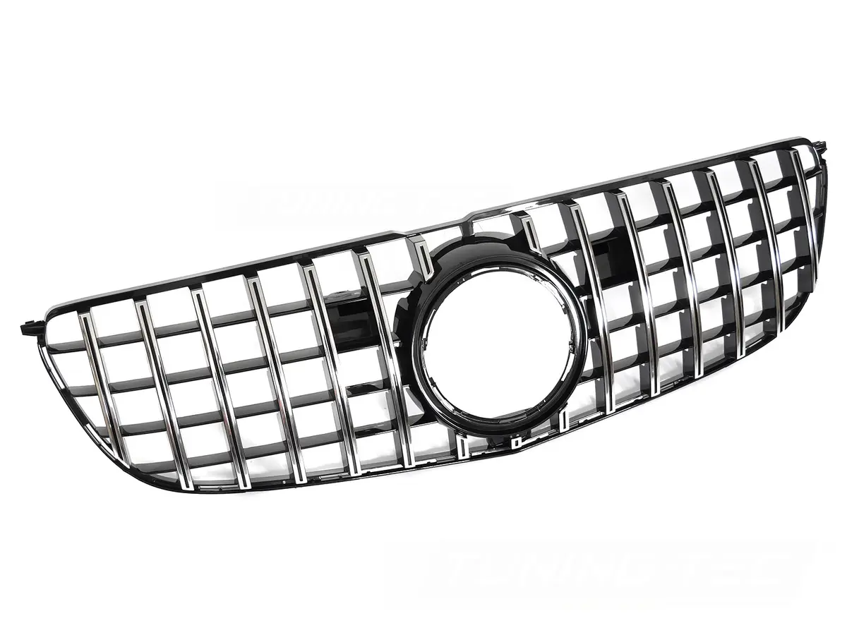 Front Grille Mercedes GLS X166 15-19 GT Style Black Chrome