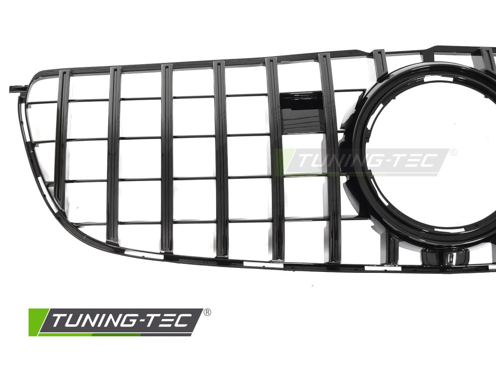 Front Grille Mercedes GLS X166 15-19 GT Style Glossy Black – náhľad 3