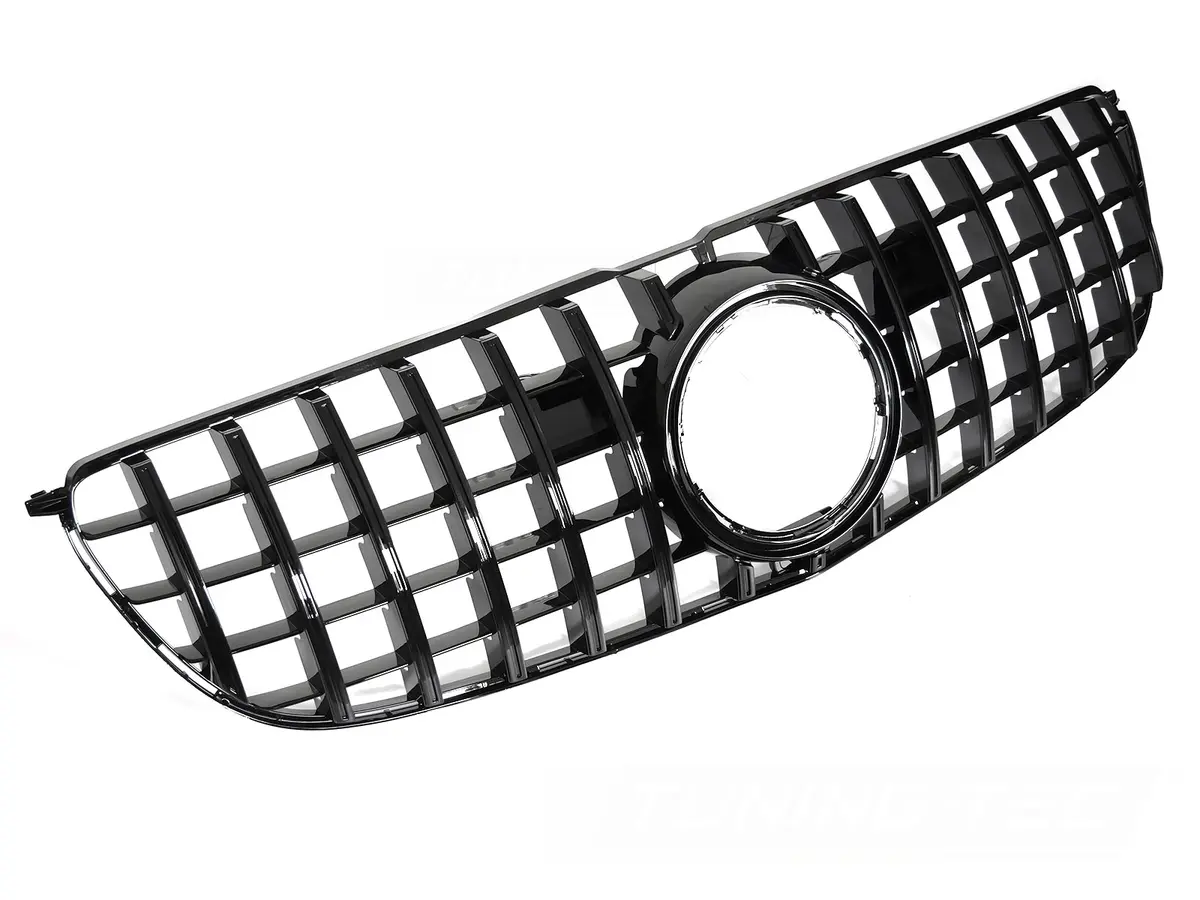 Front Grille Mercedes GLS X166 15-19 GT Style Glossy Black
