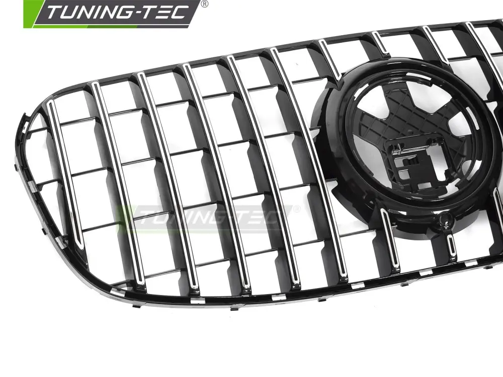 Front Grille Mercedes GLS X167 23- GT Style Black Chrome – náhľad 3