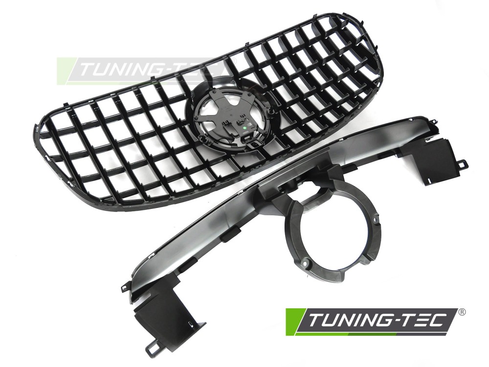 Front Grille Mercedes GLS X167 23- GT Style Black Chrome – náhľad 4