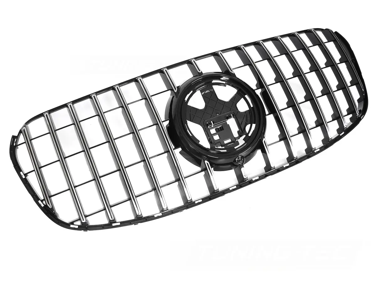 Front Grille Mercedes GLS X167 23- GT Style Black Chrome