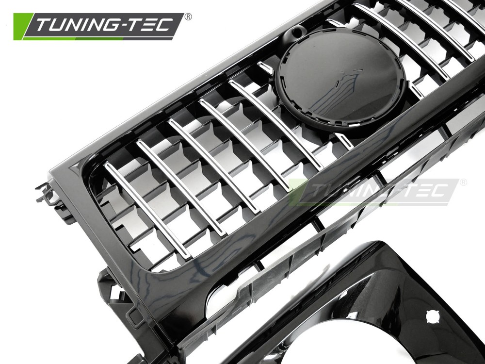 Front Grille Mercedes G-Class W464 18-24 GT Style Black Chrome – náhľad 3