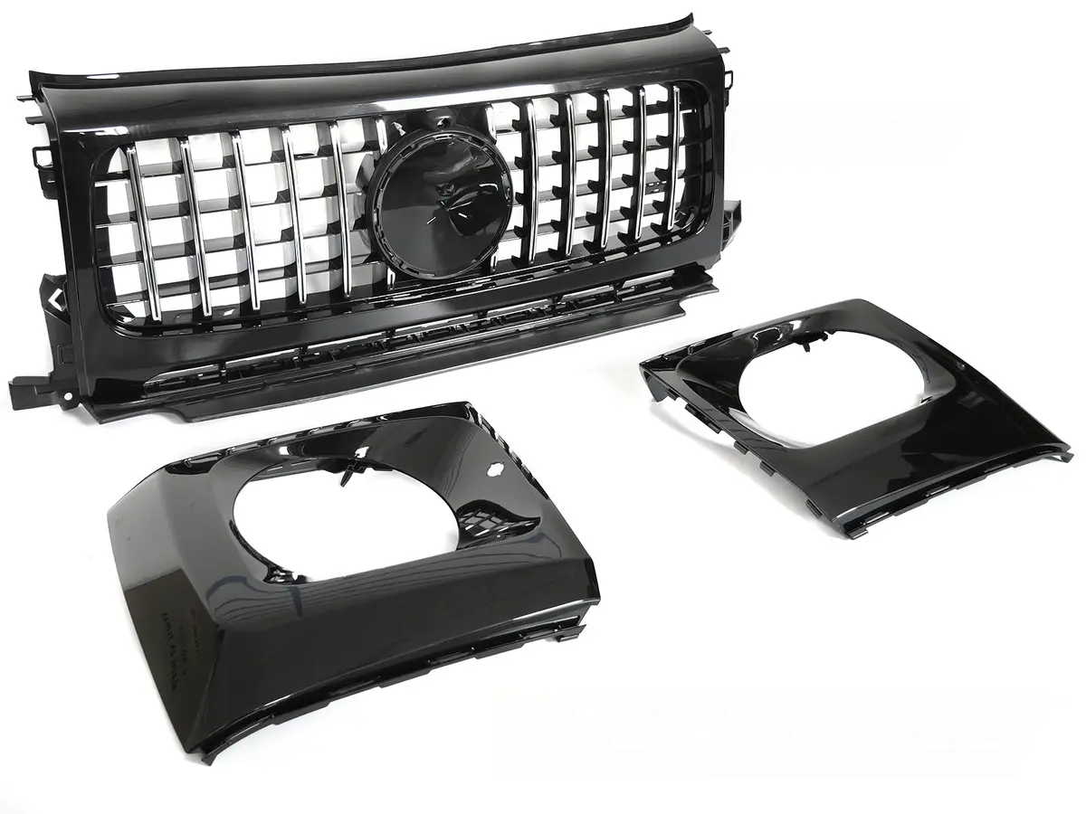 Front Grille Mercedes G-Class W464 18-24 GT Style Black Chrome