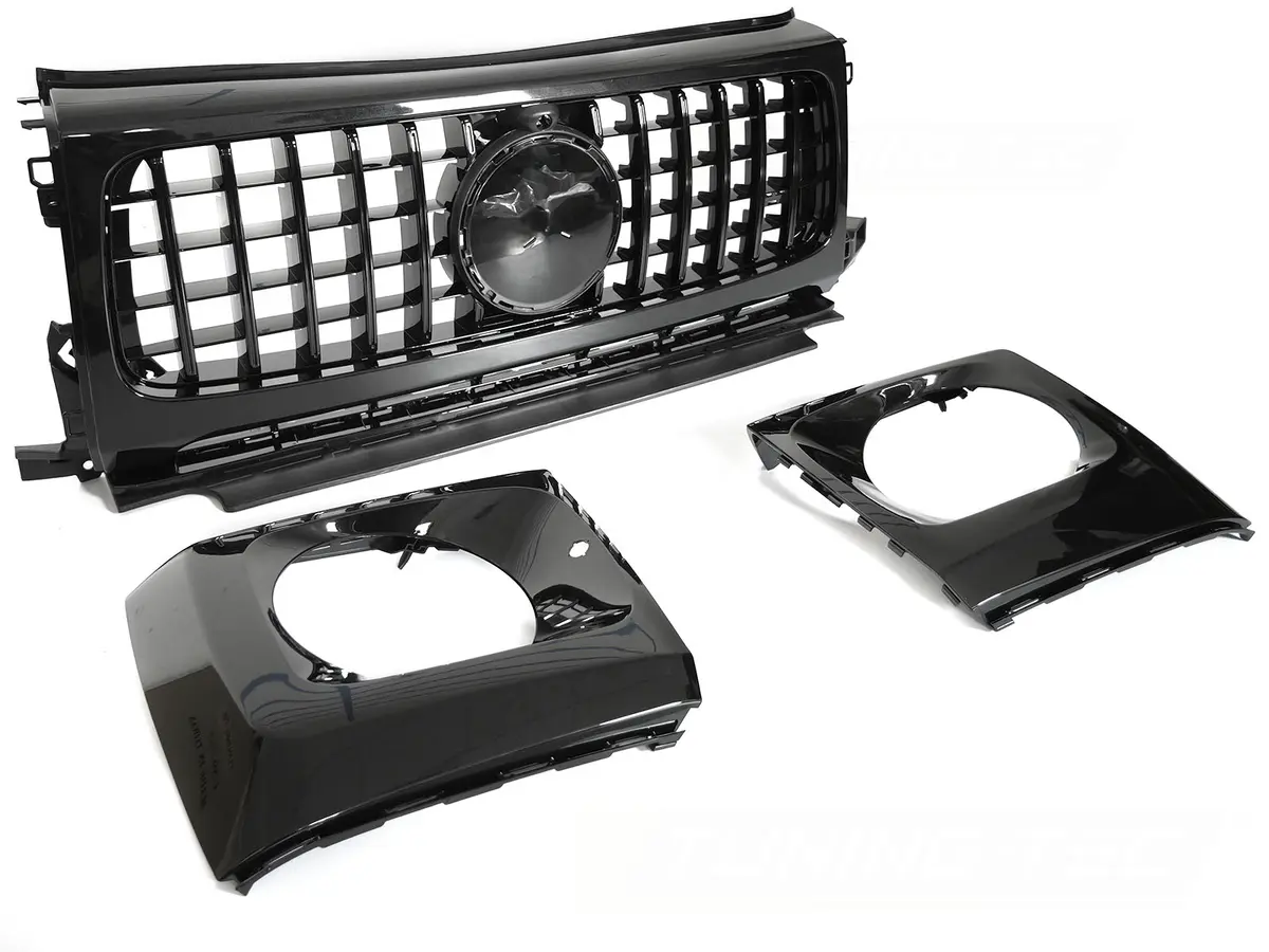 Front Grille Mercedes G-Class W464 18-24 GT Style Glossy Black