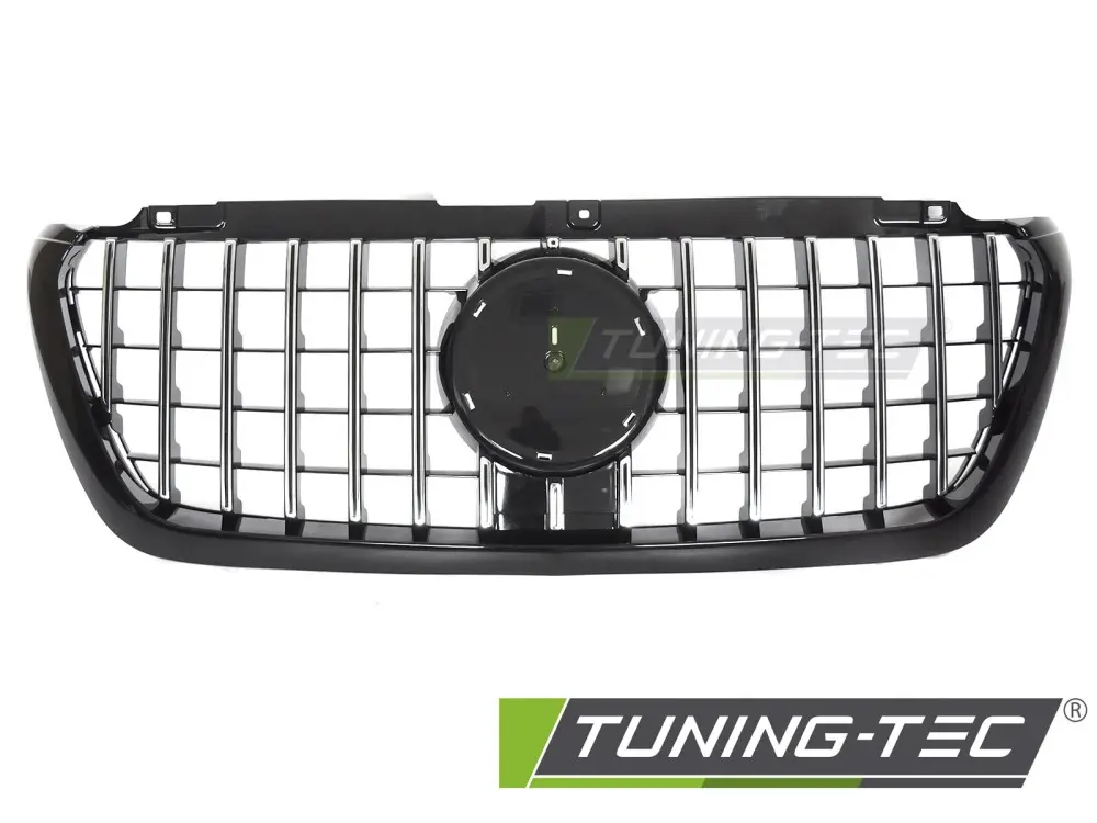 Front Grille Mercedes Sprinter W907 18-22 GT Style Black Chrome – náhľad 2