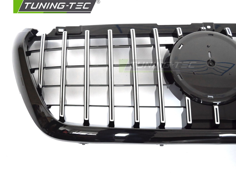 Front Grille Mercedes Sprinter W907 18-22 GT Style Black Chrome – náhľad 3