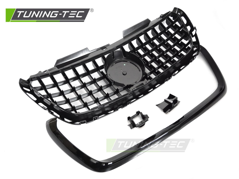 Front Grille Mercedes Sprinter W907 18-22 GT Style Black Chrome – náhľad 4