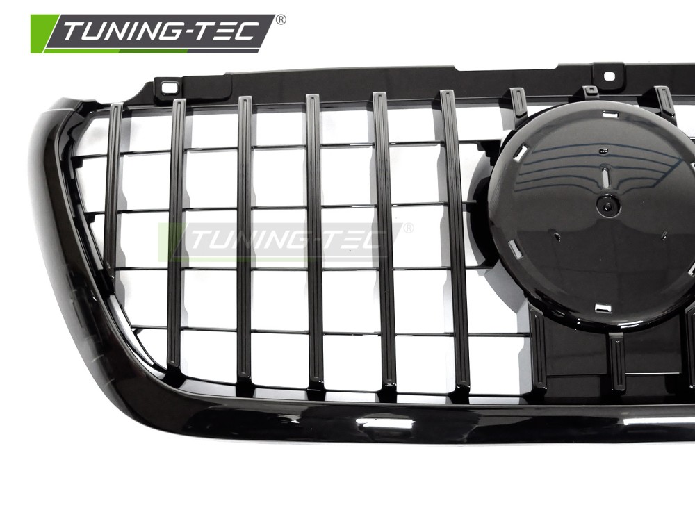 Front Grille Mercedes Sprinter W907 18-22 GT Style Glossy Black – náhľad 3