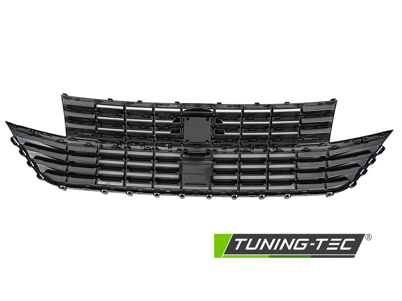 Front Grille VW T6.1 20- Glossy Black with Badge Base – náhľad 6