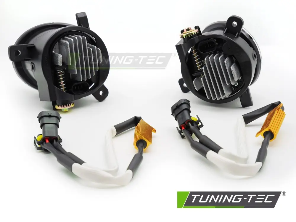 Fog Lights LED Audi A4 B8 08-11 / A6 C6 09-11 / Q5 8R 08-16 Black Clear – náhľad 2
