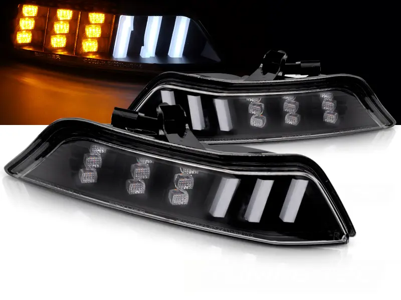 Front Indicators Ford Mustang 15-17 Black LED SEQ