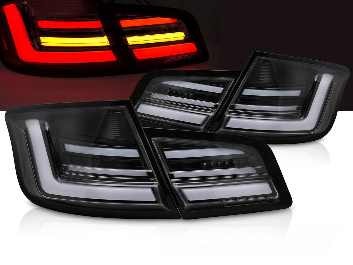 Tail lights BMW 5 Series F10 10-13 LED BAR Glossy Black