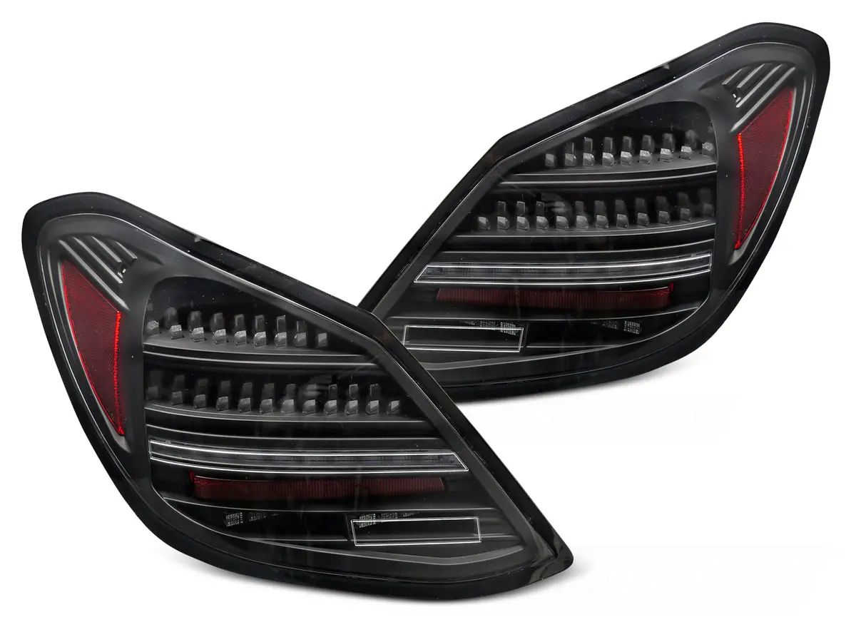 Tail Lights Mercedes C-Class W205 14-21 LED Black SEQ (replaces OEM bulb lights)