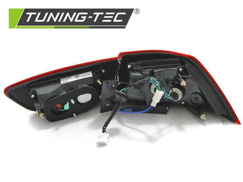 Tail lights Mitsubishi Lancer VIII 08-11 LED BAR Red Smoke – náhľad 3