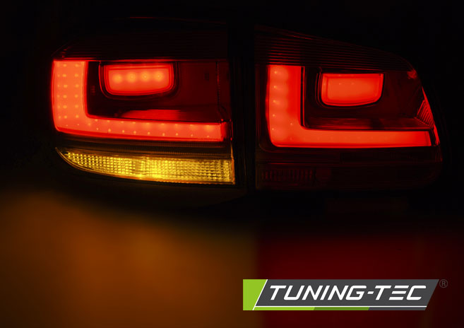 Tail lights VW Tiguan I 07-11 LED BAR Red Smoke – náhľad 4