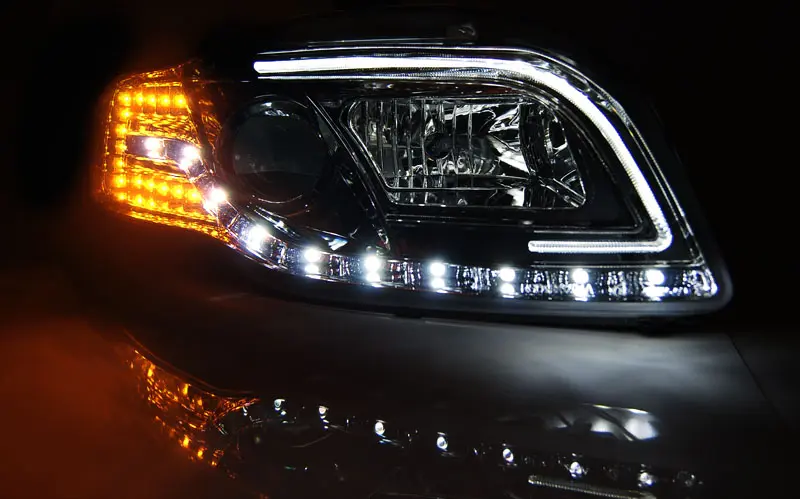 Headlights Audi A4 B7 04-08 Tube Light Chrome – náhľad 3