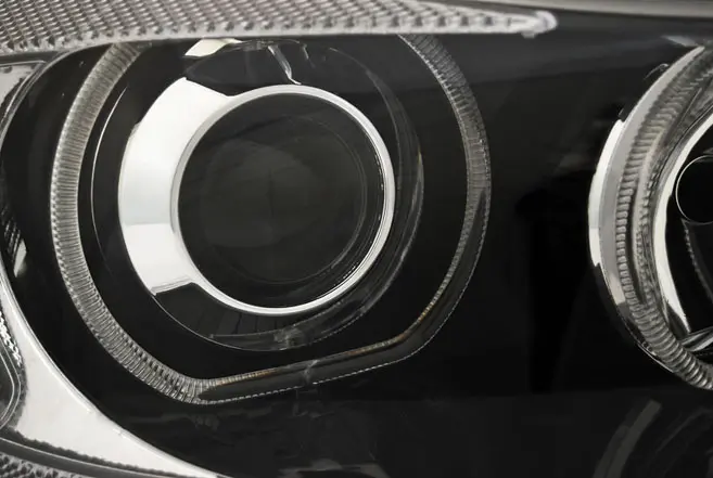 Headlights BMW E90 / E91 05-11 Angel Eyes LED Indicator Black – náhľad 2