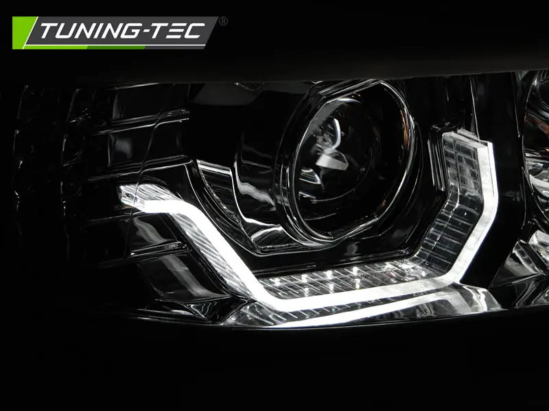 Headlights BMW E90 / E91 05-08 Angel Eyes 3D LED Chrome – náhľad 3