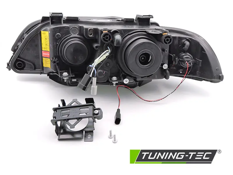 Headlights BMW E39 LCI 00-03 Xenon Angel Eyes Black – náhľad 5