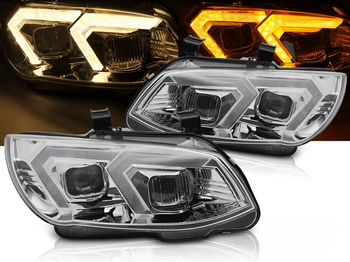 Headlights BMW E92 / E93 LCI 10-13 Xenon DRL Yellow Chrome