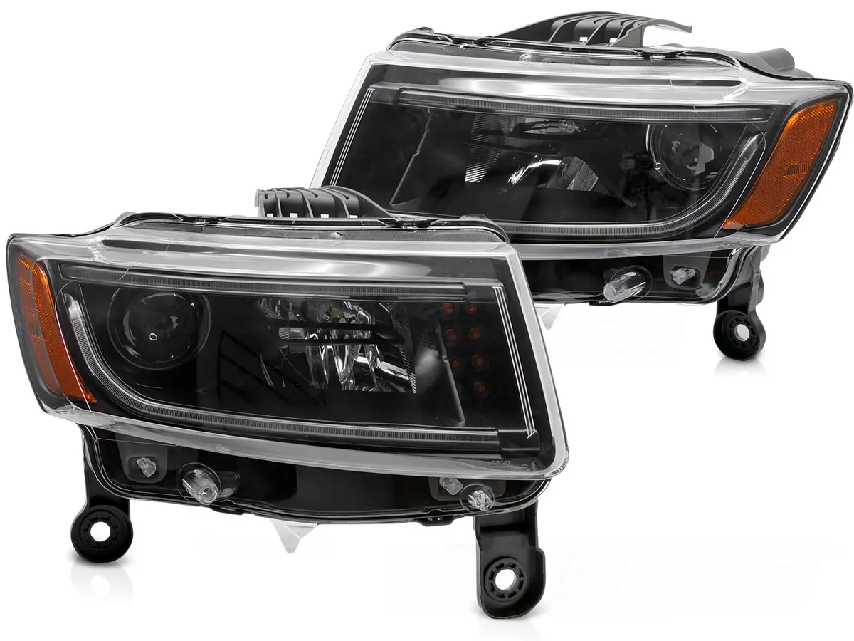 Headlights Jeep Grand Cherokee WK2 14-16 Tube Light Black