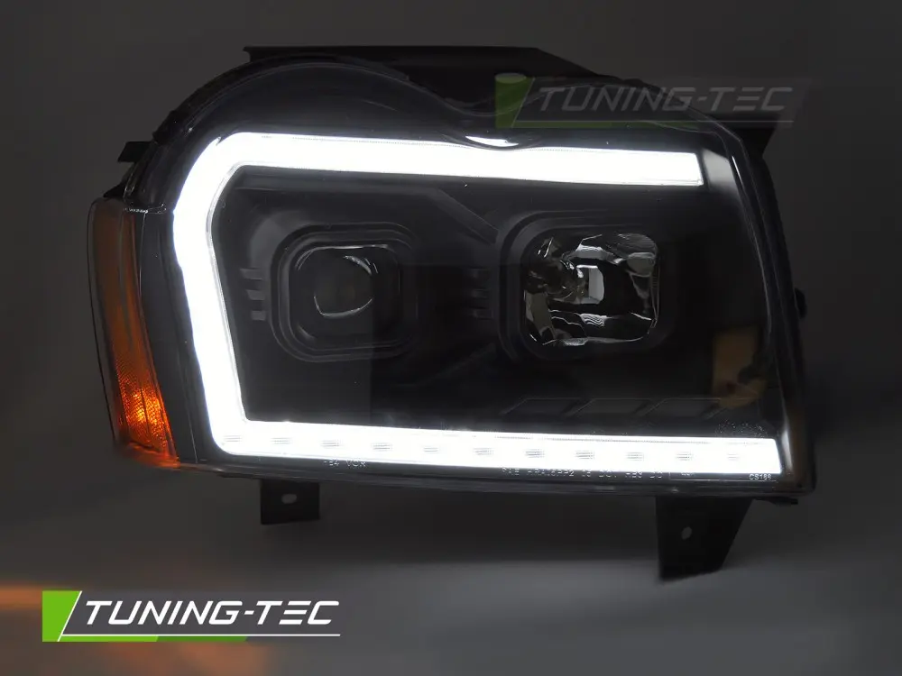 Headlights Jeep Grand Cherokee WK 05-08 Tube Light Black – náhľad 2