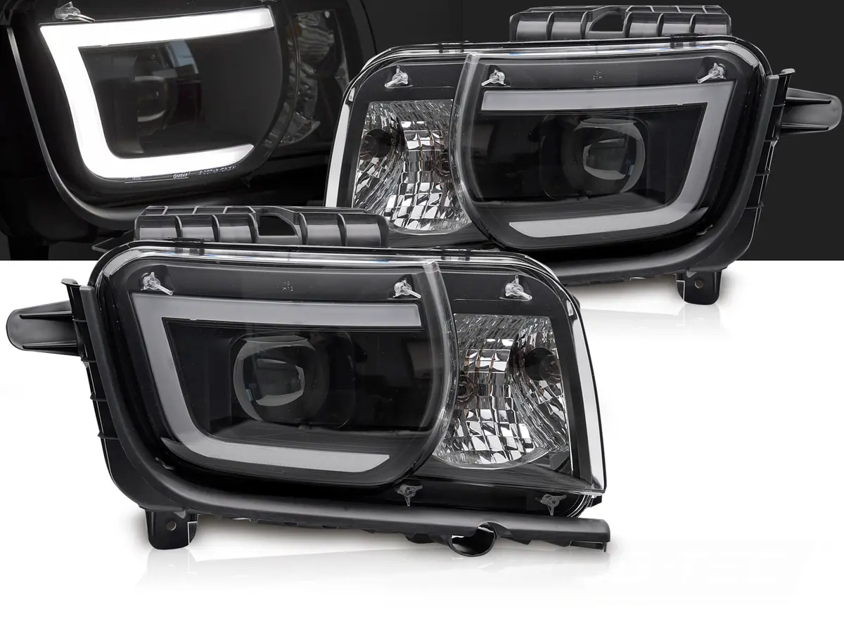 Headlights Chevrolet Camaro 09-13 Tube Light Black