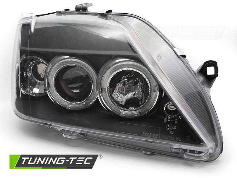 Headlights Dacia Logan I 04-08 Angel Eyes Black – náhľad 2