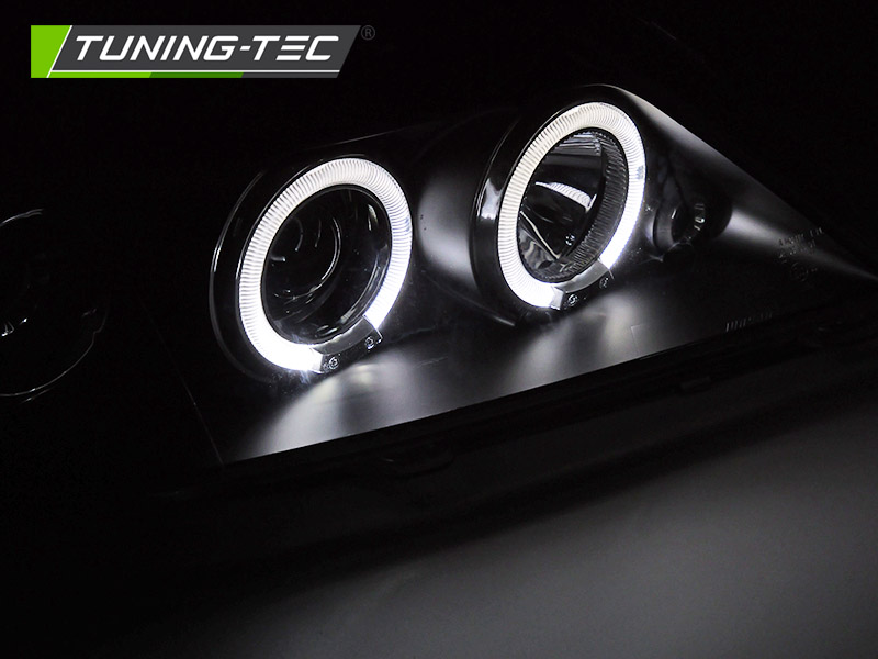 Headlights Dacia Logan I 04-08 Angel Eyes Black – náhľad 4
