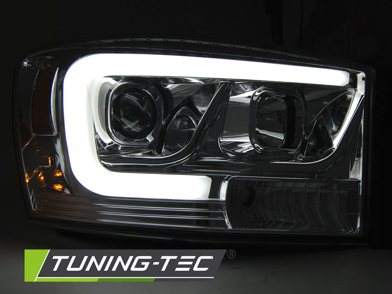 Headlights Dodge Ram 06-08 Tube Light Chrome – náhľad 3
