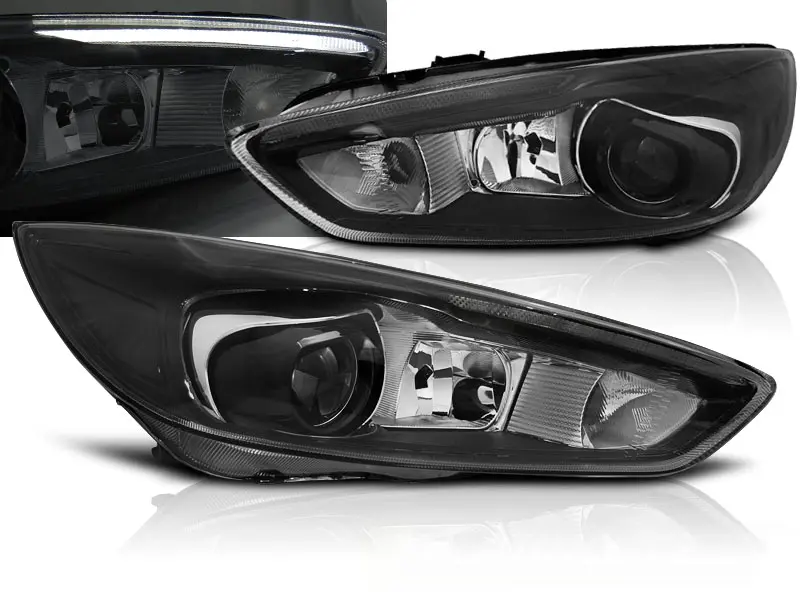Predné svetlá Ford Focus III 14-18 LED DRL Black