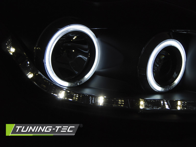Headlights Ford Focus II 08-10 Angel Eyes CCFL Black – náhľad 3