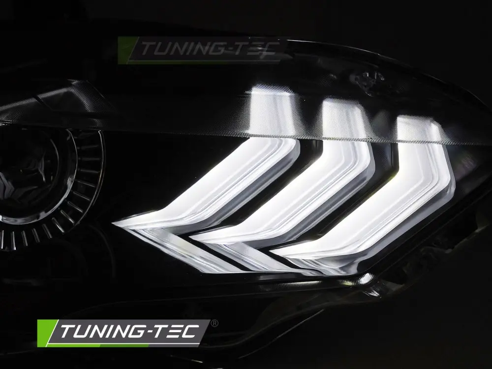 Headlights Ford Mustang 18-21 Full LED DRL Black – náhľad 3