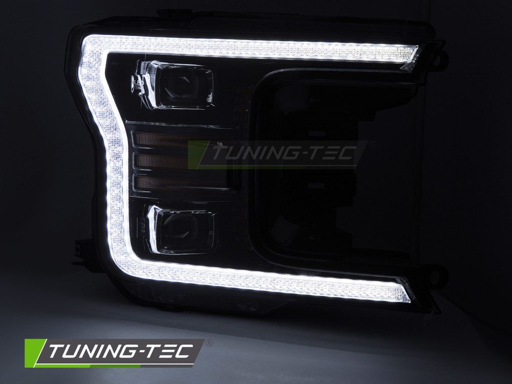 Headlights Ford F-150 17-20 Full LED DRL Black – náhľad 2