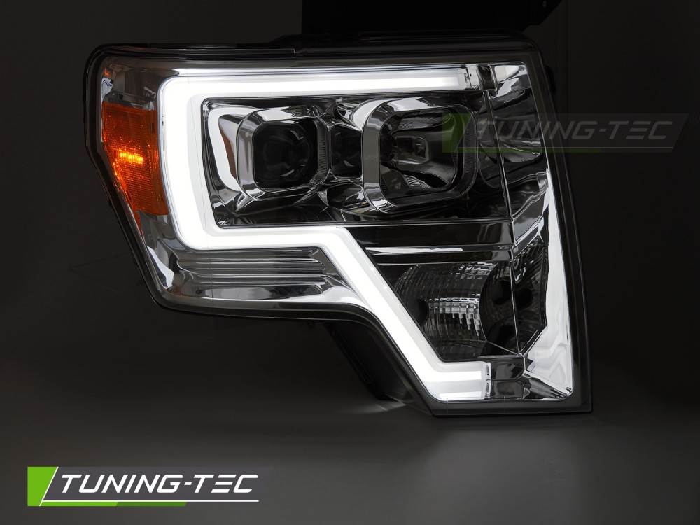 Headlights Ford F-150 08-14 Tube Light Chrome – náhľad 2