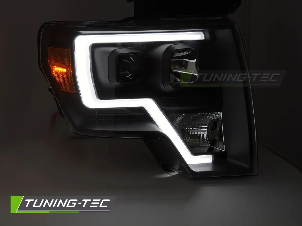 Headlights Ford F-150 08-14 Tube Light Black – náhľad 2
