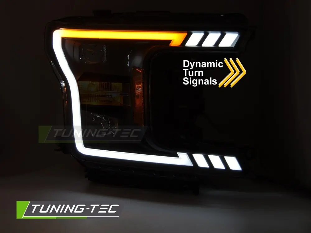 Headlights Ford F-150 17-20 Tube Light Black – náhľad 3